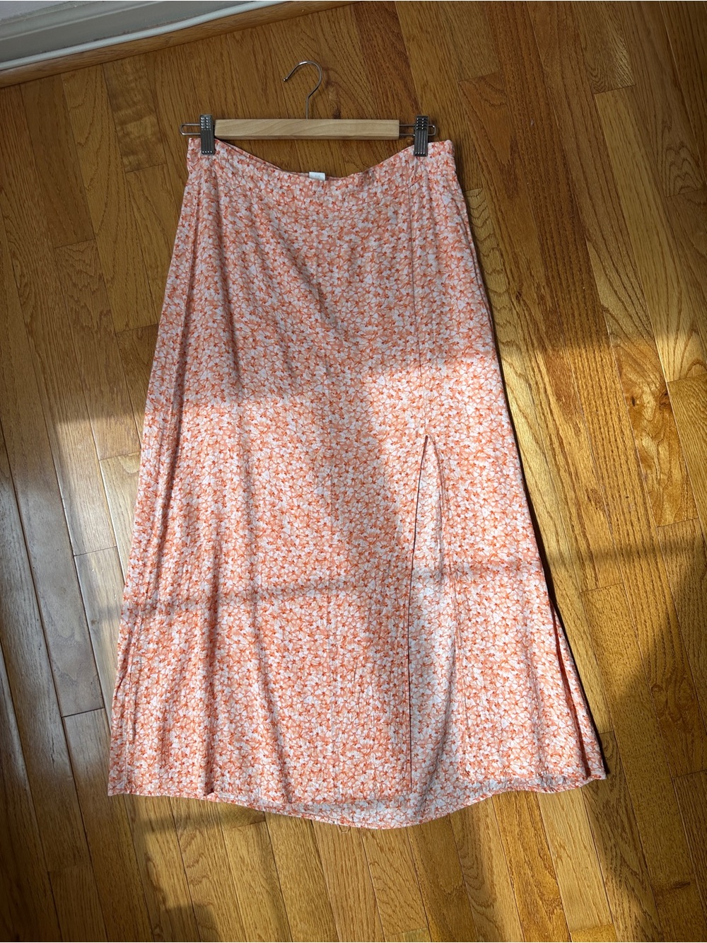 H&M Peach Floral Maxi Skirt
